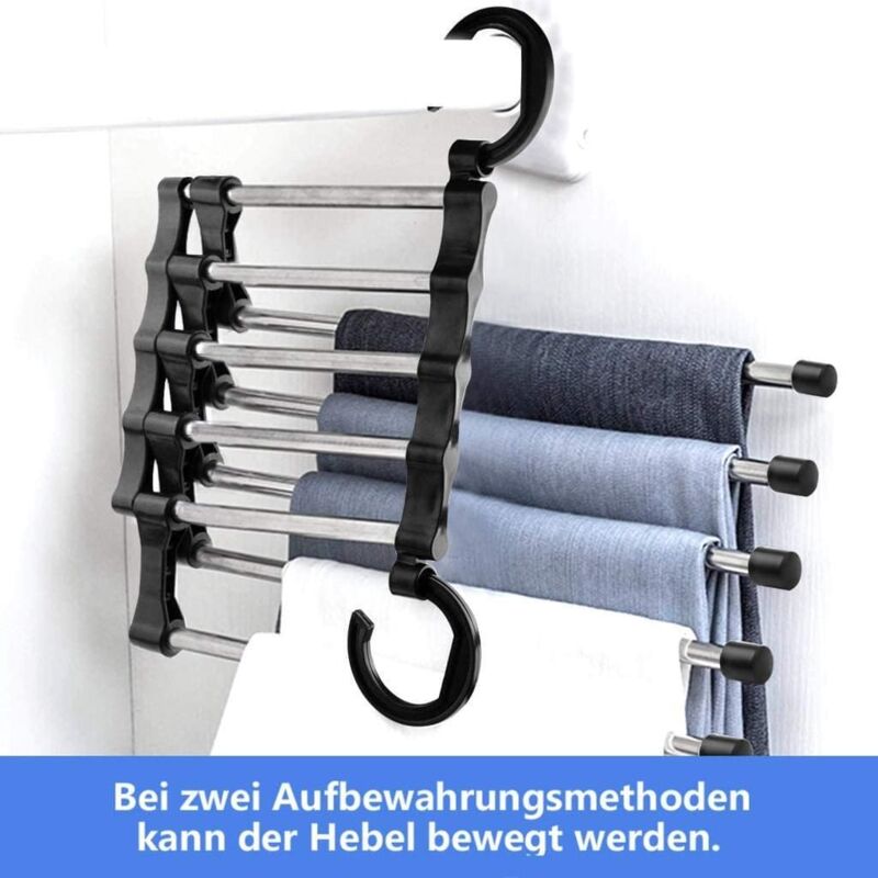 Cintres pour pantalons Cintres peu encombrants Cintres pour pantalons 2 pièces peu encombrants en acier inoxydable Cintre magique extensible