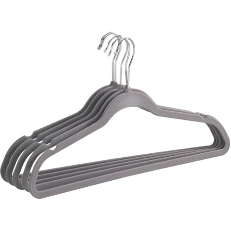 Cintres WENKO gris 15er Set en ABS antidérapants fins pour chemises pantalons et vestes avec Hosen-Steg et Rockeinkerbung extra plats en plastique idéal pour un rangement du linge efficace à la maison