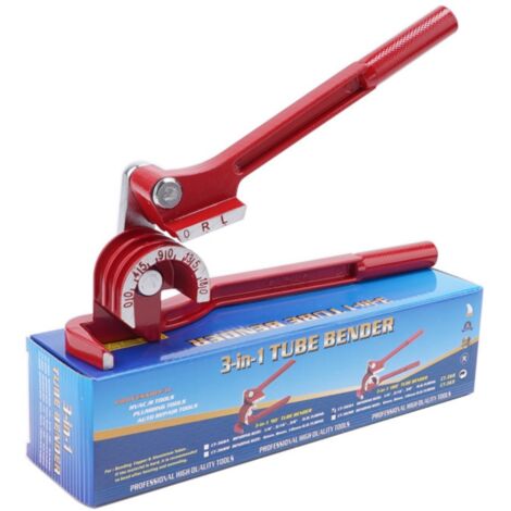 Cintreuse de Tubes Manuelle 3 en 1, Outil de Cintrage Professionnel 0-180°, pour Tubes en Cuivre Aluminium Acier Laiton, 6-10 mm