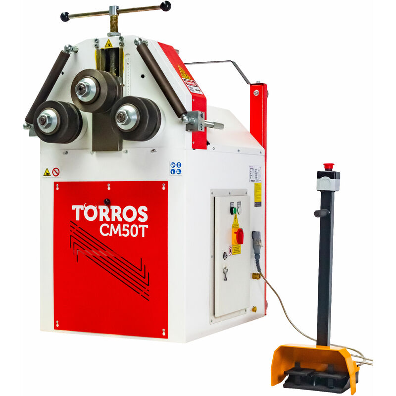 Torros - Cintreuse à 3 galets électrique avec 2 galets motorisés positionnement horizontal vertical 1,5 kW 400V CM50T