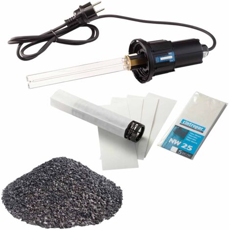 Cintropur – Kit d'entretien pour stérilisateur UV 40W – 5 tamis filtrants 25µm – Charbon actif 5L – Remplacement facile de la lampe