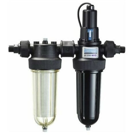 Cintropur – Stérilisateur UV 25W – Élimine virus et bactéries – Débit 1,7 m³/h – Préfiltre 25 µm pour eau potable – Fixation murale incluse