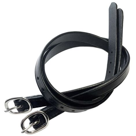 Cinturini per speroni in pelle - NERO