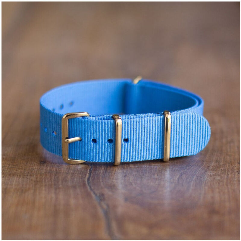 Trade Shop Traesio - Cinturino In Nylon Universale Ricambio Orologio Larghezza 18mm Blu -