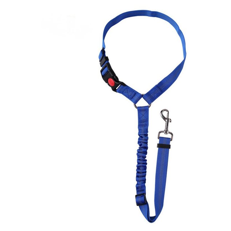 

Cinturón de seguridad para perros, correa para perros, reflectante, longitud ajustable, azul 2 uds.