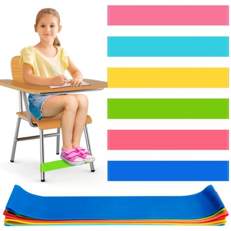 Cinturón de actividad para asiento infantil (juego de 6), correa para silla de rehabilitación para TDAH, anillo elástico de yoga