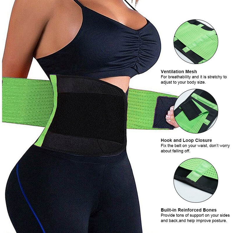 

Cinturon de entrenamiento de cintura para hombres, mujeres, corse, cinturon moldeador de cuerpo, cinturon adelgazante de barriga, Cincher,Naranja, 3