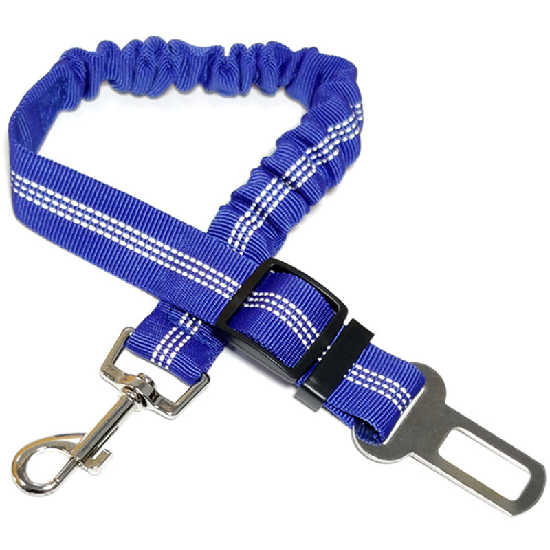 

Cinturon de seguridad para mascotas, cincha elastica reflectante, 55 cm,Azul