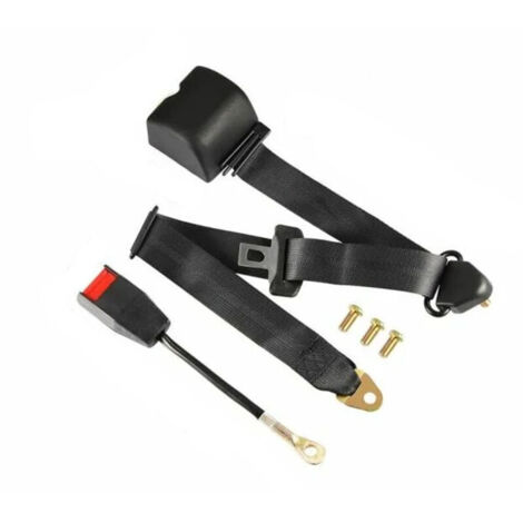 Cinturón de seguridad universal ajustable de 3 puntos para coche + tornillos