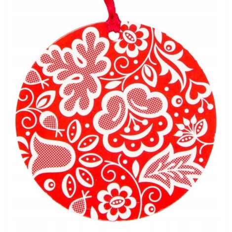Ciondolo albero di Natale - cerchio rosso di Kujawy