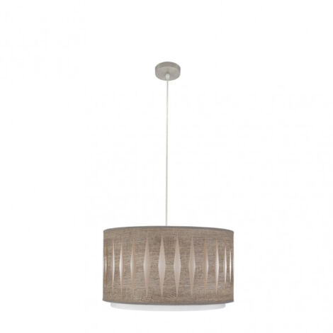 Ciondolo alexandra 1xe27 nichel/legno grigio regx40x40 cm