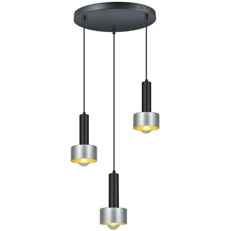 Ciondolo Allende 3xe27 Nero/Argento Regx35x35 Cm