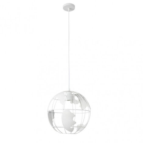 Ciondolo bianco modello ORBE con design a sfera del mondo Fabrilamp
