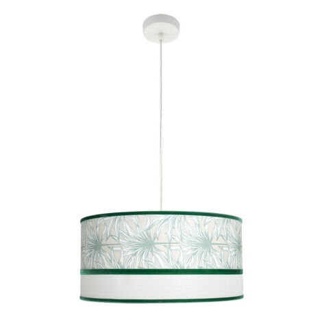 Ciondolo caledonia 2xe27 bianco/verde regx50x50cm