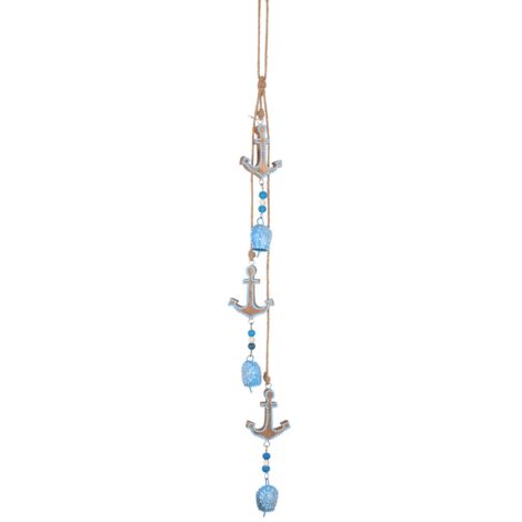 Ciondolo decorativo con ancore nautiche in legno per lo stile marittimo a casa, regalo ideale per gli amanti del mare