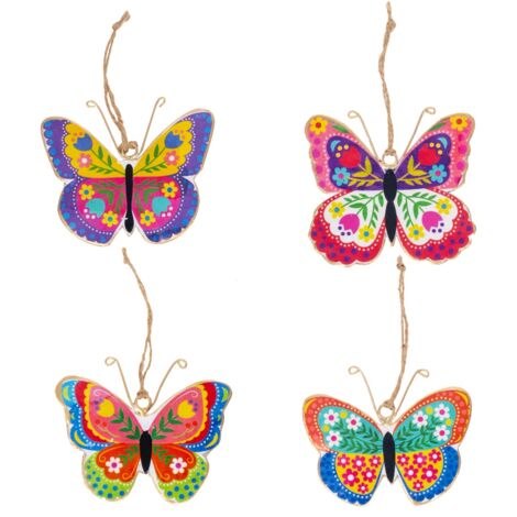 Ciondolo Farfalla Multicolor 4 Diff. - Decorazione Romantica per la Casa, Regali Originali e Accessori di Stile
