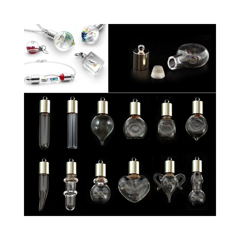 Ciondolo fiala di vetro a forma di miscela da 5