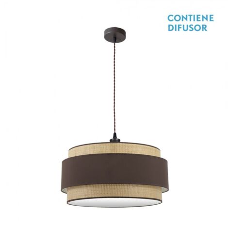 Ciondolo kandy 3xe27 naturale/marrone regx60x60 cm