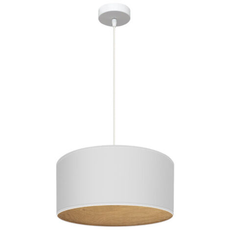 Ciondolo tania 1xe27 bianco/bianco/legno chiaro regx40x40 cm