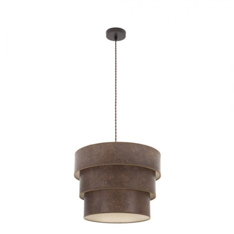 Ciondolo triplo smile 1xe27 marrone/ruggine regx40x40 cm