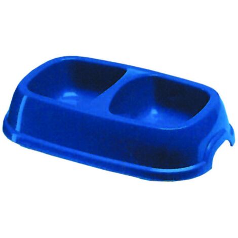 Ciotola 2 vasche per animali domestici - Ø cm.26,5x15x5,6h. - lt.0,7 - 6 pz
