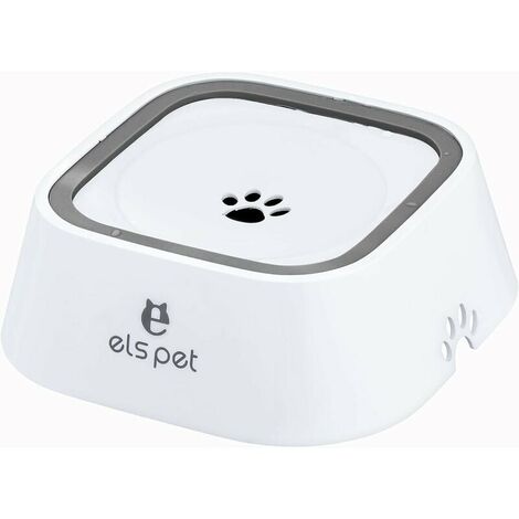 Ciotola Acqua per Cani e Animali Domestici, Ciotola Acqua per Cani, Dispenser Acqua Anti-Soffocamento per Cani e Gatti, Mangiatoia per Animali Domestici, Bianco