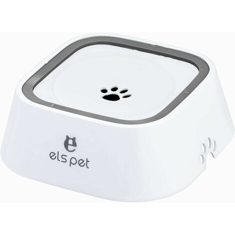 Ciotola Acqua per Cani e Animali Domestici, Ciotola Acqua per Cani, Dispenser Acqua Anti-Soffocamento per Cani e Gatti, Mangiatoia per Animali Domestici, Bianco