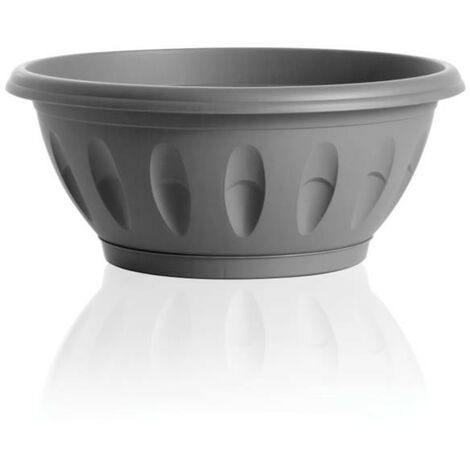 Ciotola Alba con Sottovaso Ø20 Grigio BAMA