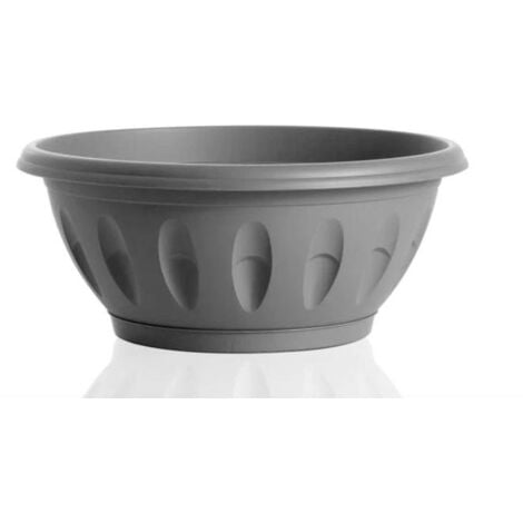 Ciotola Alba con Sottovaso Ø40 Grigio BAMA