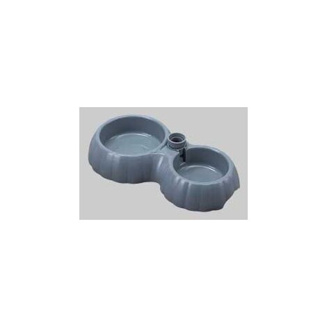 Ciotola doppia con distributore acqua ideal star cm 31,5x18x6,6h