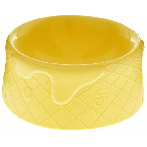 Ciotola in silicone modello Ice-Cream per cani e gatti - Giallo