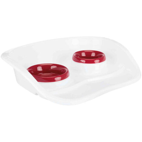 Ciotola per animali domestici Trixie Bianco Plastica 250 ml 300 ml 46 × 11 × 30 cm