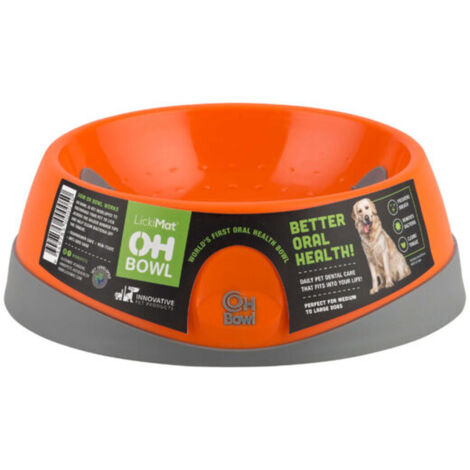 Ciotola per cani Lickimat Oh Bowl Arancio