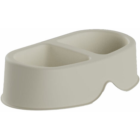 Ciotola per cani Plastiken 20138  Beige Plastica 0,5 L Doppia