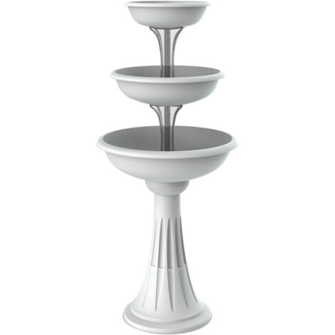 CIOTOLA PER FIORI CON COLONNA 'TREVI' Ø cm 30/40/50 - grigio