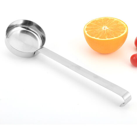 Ciotola per salsa per pizza, mestolo da cucina, ciotola in acciaio inox, utensili da cucina, lunghezza 27 cm, finitura lucida