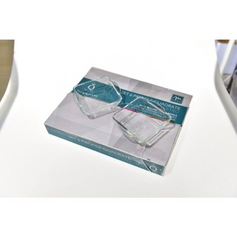 CIOTOLINE VETRO CONF 6 PZ. QUADRE CM.9X10,5X3,5h
