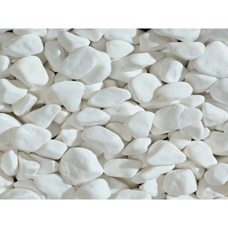 Image of Amd Garden Di Lionti Marco - Ciottoli di marmo bianco di sicilia pietre bianche per decorazione giardino 8/14 4 kg
