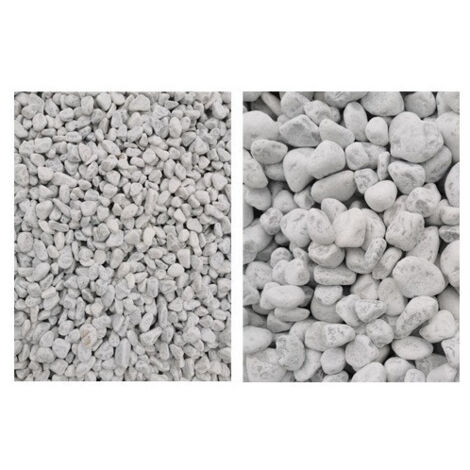 CIOTTOLI ORNAMENTALI 'BIANCO CARRARA' granulometria 15/25 mm