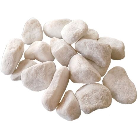 CIOTTOLI ORNAMENTALI 'BIANCO CARRARA' granulometria 25/40 mm