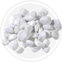 CIOTTOLI PIETRE IN MARMO BIANCO di CARRARA Ø 7/15 mm Sacco da 25 Kg per Vasi