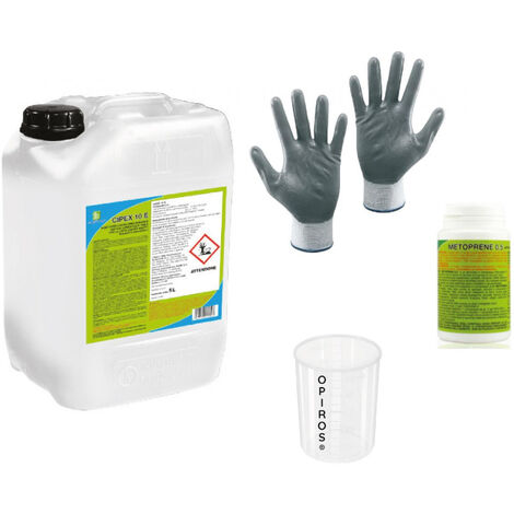 OPIROS Cipex 10e lt.5 Insetticida + Metoprene 0,5 Anti Zanzare + Misurino + Guanti