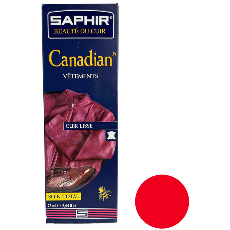 Crème de cirage reconstituante cuir rouge 75ml Canadian Saphir