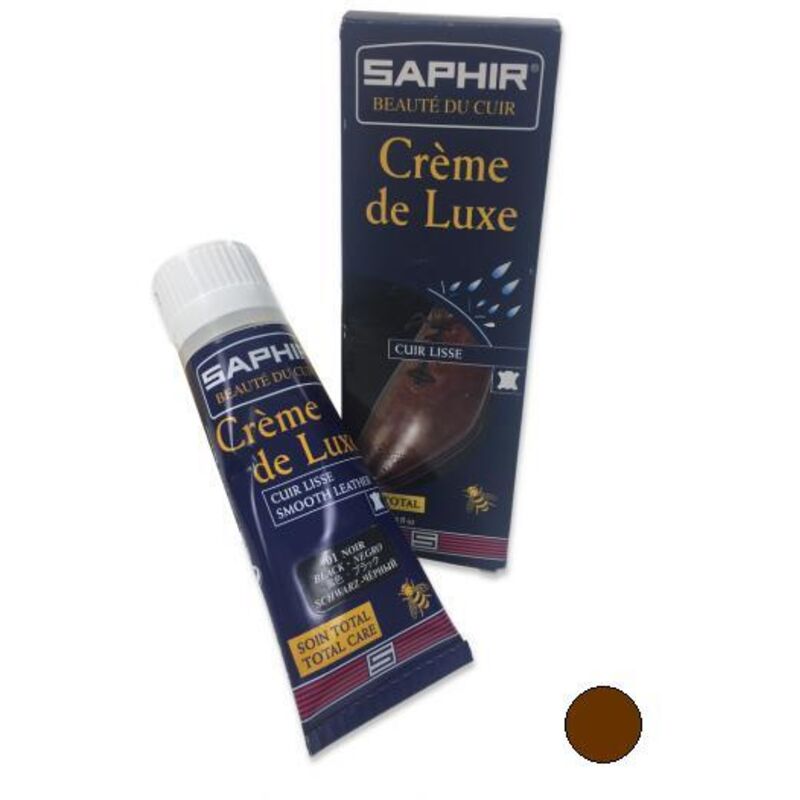 SAPHIR Cr&egrave;me de luxe tube 75ml applicateur marron moyen 