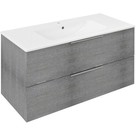 CIRASA Vanity Unité 99,8x52x46cm, chêne argenté