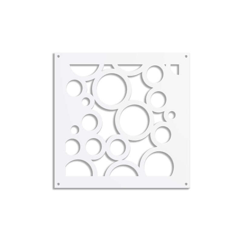 Image of CIRCLE - Pannello in PVC traforato - Parasole - Misura: 73x73 cm - Colore: bianco