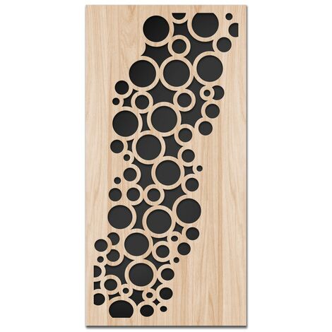 CIRCLE - Quadro arredo LASERCUT composito Legno e PVC 70x140cm