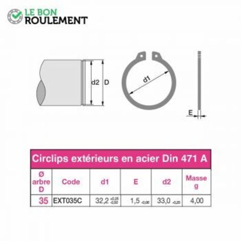 Circlips extérieur CE35A