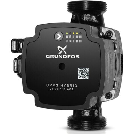 ENERGY DUEGI Circolatore ibrido Grundfos ad alta efficienza UPM3 Hybrid 25/70, interasse 130 mm