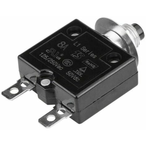 Circuit Breaker, Manual Reset Thermal Switch Circuit Breaker, Overload Protector (8A)